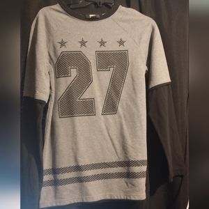 Boys black and gray XL long sleeve top, very good condition.
